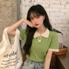Short-sleeve Polo Shirt Almond - L