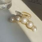 Faux Pearl Alloy Hair Clamp 1pc - Almond - One Size