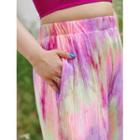 Dyed Pleated Wide-leg Pants