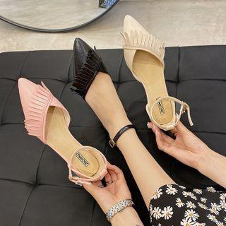 Pointed Fringed Flat Sandals