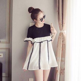 Ruffle Panel A-line Tunic
