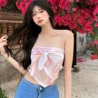 Tie-dyed Tube Top Pink - One Size
