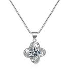 Rhinestone Clover Pendant Necklace Without Necklace - Pendant - One Size
