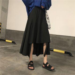 Cut Out Midi A-line Skirt