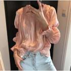 Long-sleeve Holographic Top