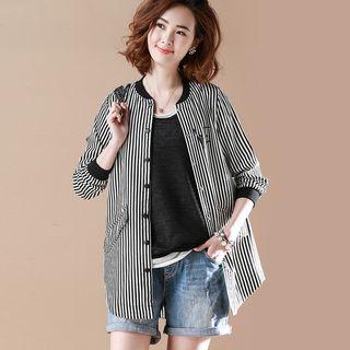 Pinstripe Linen Cotton Jacket