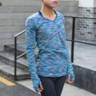 Melange Long Sleeve Sports T-shirt