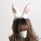 Rabbit Ear Chenille Headband 1pc - White - One Size