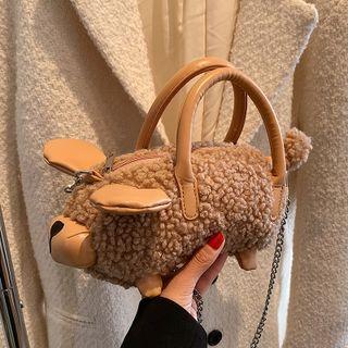 Fleece Hand Bag Khaki - One Size