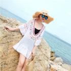3/4-sleeve Open-back Tunic