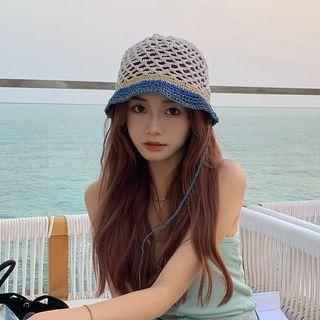 Cutout Woven Bucket Hat