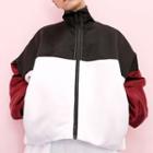 Couple Matching Stand Collar Color Block Zip Jacket