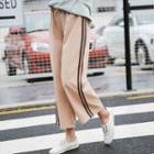 Tapped Wide-leg Sweatpants