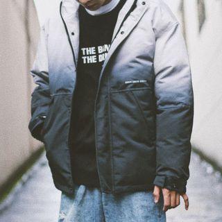 Gradient Hooded Padded Jacket
