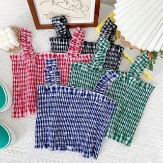 Ruffled-trim Smocked Camisole Top In 13 Colors