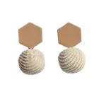 Yarn Ball Hexagon Alloy Dangle Earring