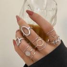 Set Of 11: Alloy Ring