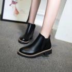 Low-heel Stitched Ankle Boots