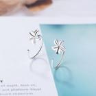 Alloy Flower Earring Silver Plating - One Size