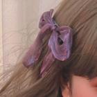 Ribbon Bow Hair Clip 1 Pc - Purple - One Size