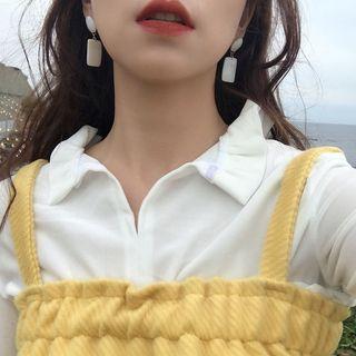 Rectangle Shell Dangle Earring