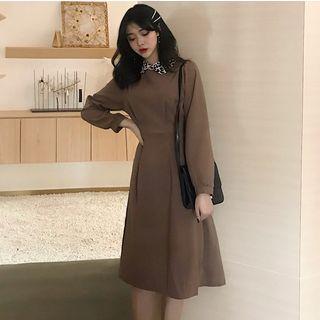 Leopard Collar A-line Dress