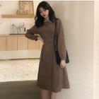 Leopard Collar A-line Dress