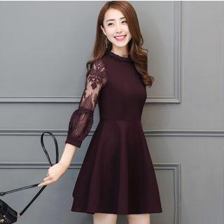 Tulle 3/11 Sleeve A-line Dress