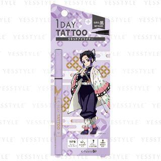 K-palette - Demon Slayer: Kimetsu No Yaiba 1 Day Tattoo Real Lasting Waterproof Eyeliner 24h Shinobu Kocho Soft Black 1 Pc