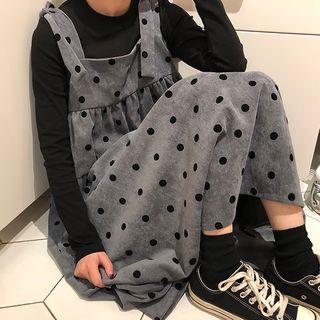 Corduroy Dot Jumper Dress