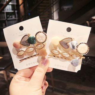 Set Of 3: Heart Hair Clip
