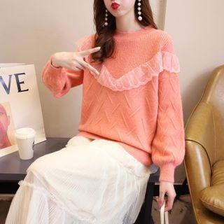 Lace Ruffle Sweater