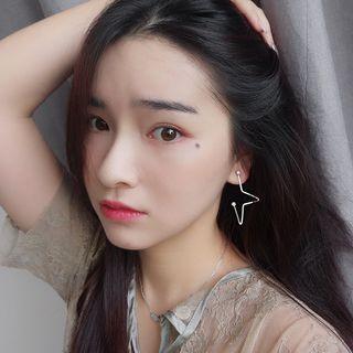 Rhinestone Cutout Star Earrings