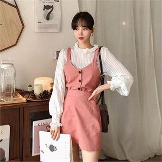 Frilled Striped See-through Blouse