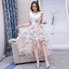 Organza Sleeveless High-low Cocktail Dress