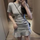 Short-sleeve Mermaid Mini T-shirt Dress