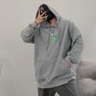 Printed Hooded Oversize Sweatshirt