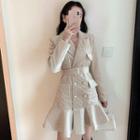 Double-breasted Mini Mermaid Coat Dress