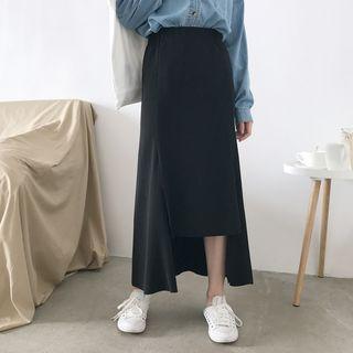 Asymmetrical A-line Maxi Skirt