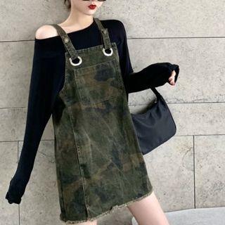Long-sleeve T-shirt / Camo Jumper Dress