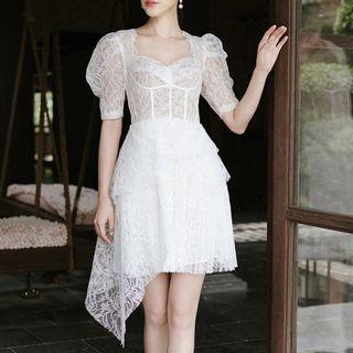 Short-sleeve Lace Corset Dress