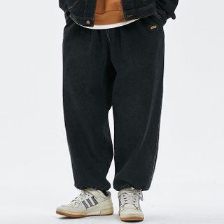 Drawstring-cuff Jeans