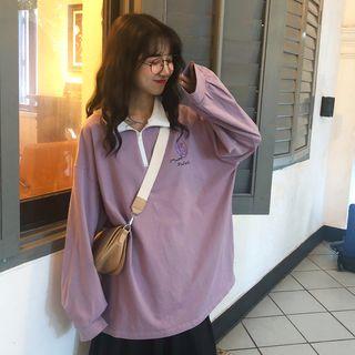 Print Polo Pullover