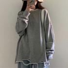 Plain Oversized Ripped Sweater