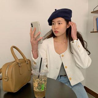 Square-neck Cropped Jacket