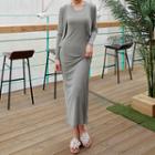 Set: Open-front Cardigan + Long Tank Dress