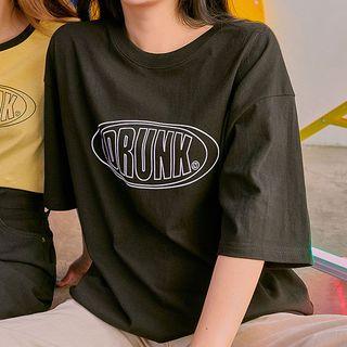 Drunk Printed Loose-fit T-shirt