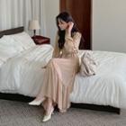 [lovb] Tie-waist Long Tiered Dress