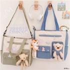 Multi-pocket Tote Bag / Badge / Bag Charm / Set