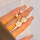 Faux Pearl Cloud Alloy Dangle Earring 1 Pair - Earring - White - One Size